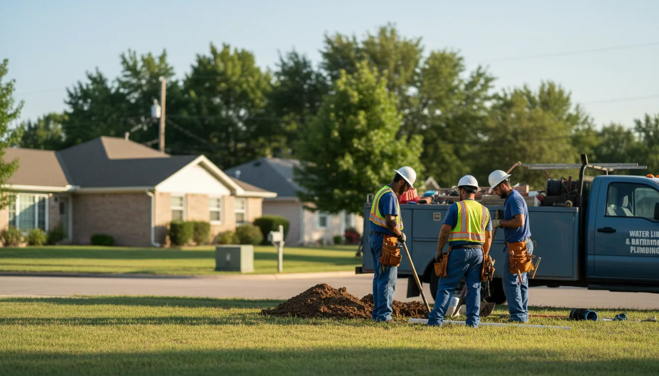 Residential water line and bathroom plumbing service in Topping, VA